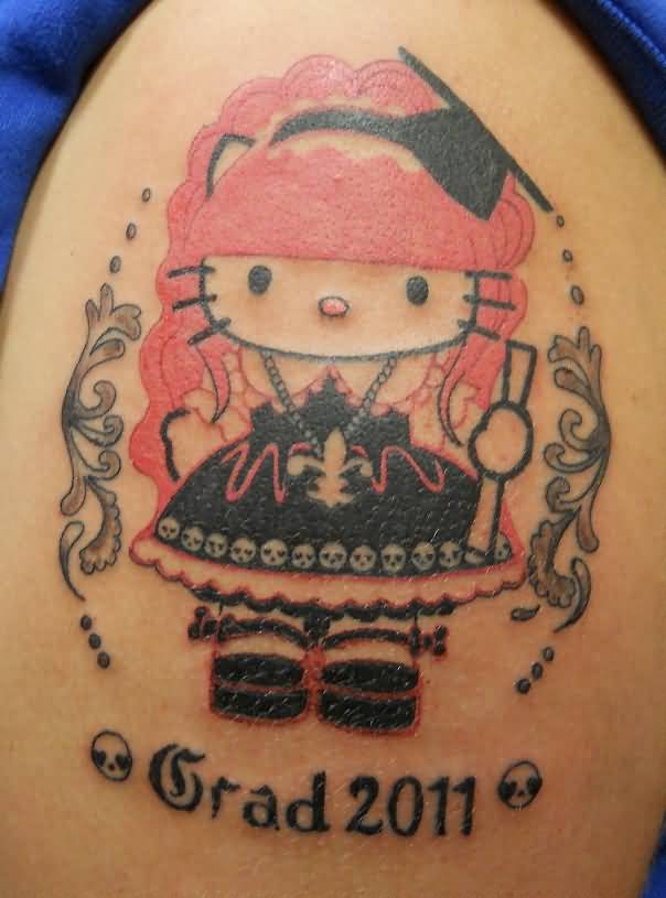 Hello Kitty Tattoo On Shoulder by Boobelle