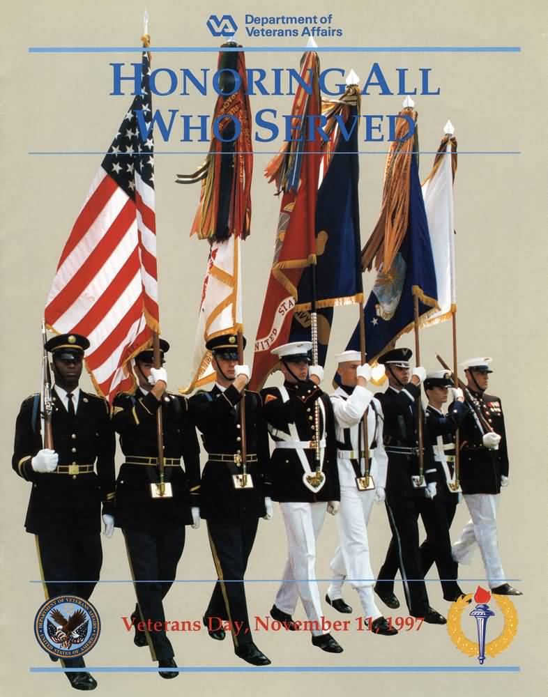 Honoring All Who Served Veterans Day November 11 Poster