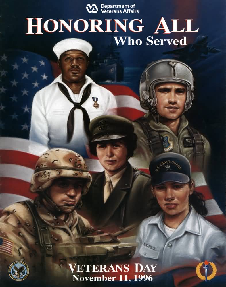Honoring All Who Served Veterans Day Poster