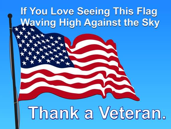 If You Love Seeing This Flag Waving High Against The Sky Thank A Veteran Happy Veterans Day