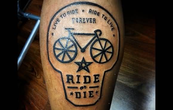 Live To Ride, Ride To Live Bicycle Tattoo