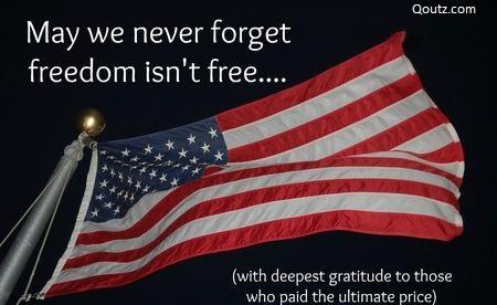 May We Never Forget Freedom Isn't Free Veterans Day