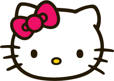 Outline Hello Kitty Tattoo Design