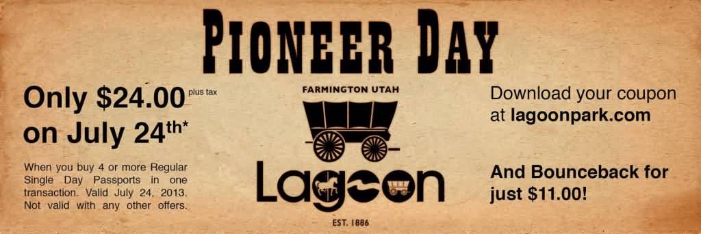 Pioneer Day At Lagoon On July 24th