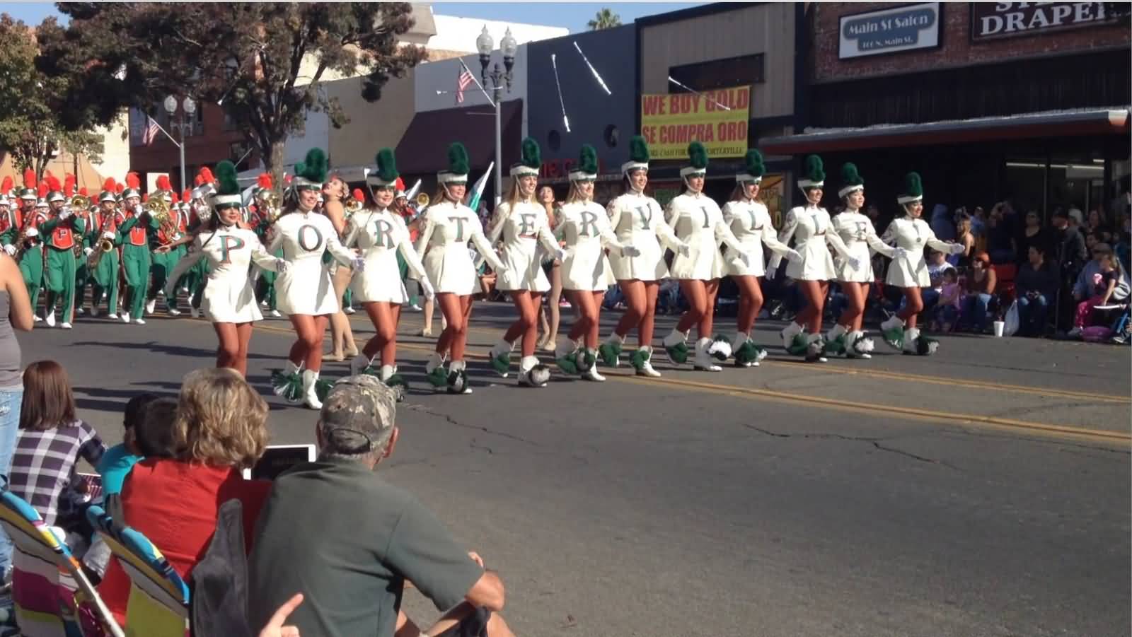 Porterville Girls Taking Part In Veterans Day Parade