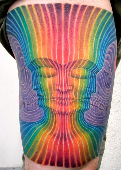 Rainbow Color Ink Alex Grey Tattoo