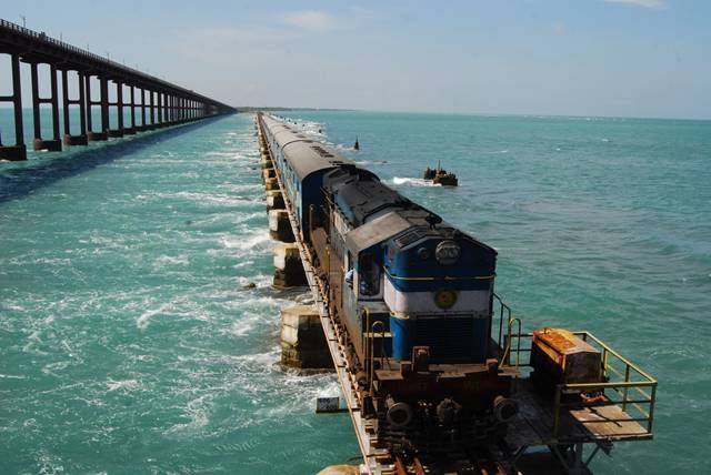 Rameshwaram Sea Bridge Rail Route