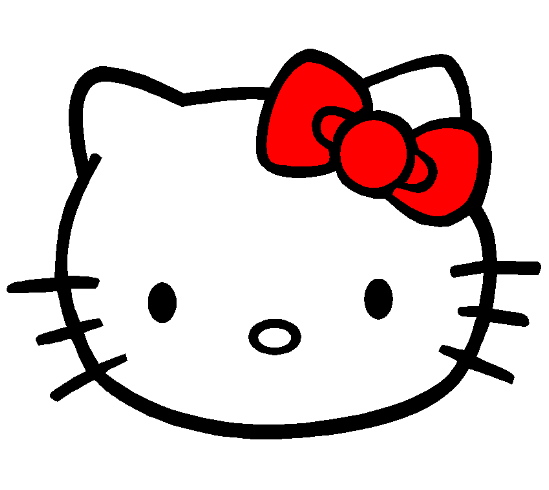 Red bow With Hello Kitty Head Tattoo Design