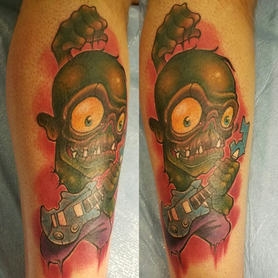 Rockstar Zombie tattoo by Jime Litwalk
