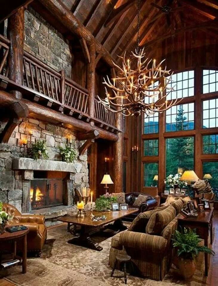 Rustic Country Cabin With A Stone Fireplace For A Romantic Get Away