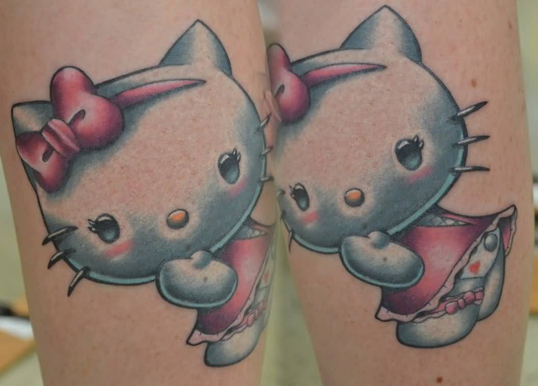 Small Hello Kitty Tattoo by Morepunkthanyou