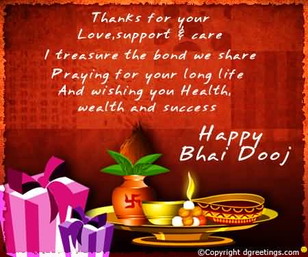 Thanks For Your Love, Support & Care Happy Bhai Dooj 2016