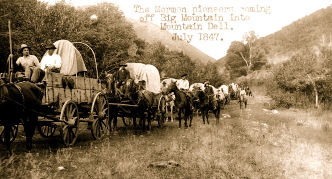 The Mormon Pioneer Coming Off Big Mountain Into Mountain Dell July 1847 Picture Pioneer Day