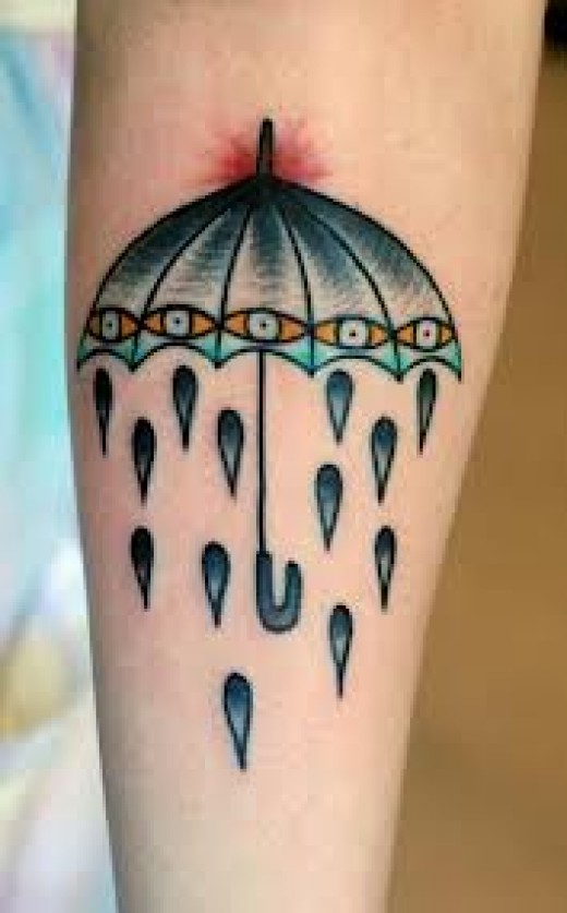 Umbrella Tattoo On Sleeve