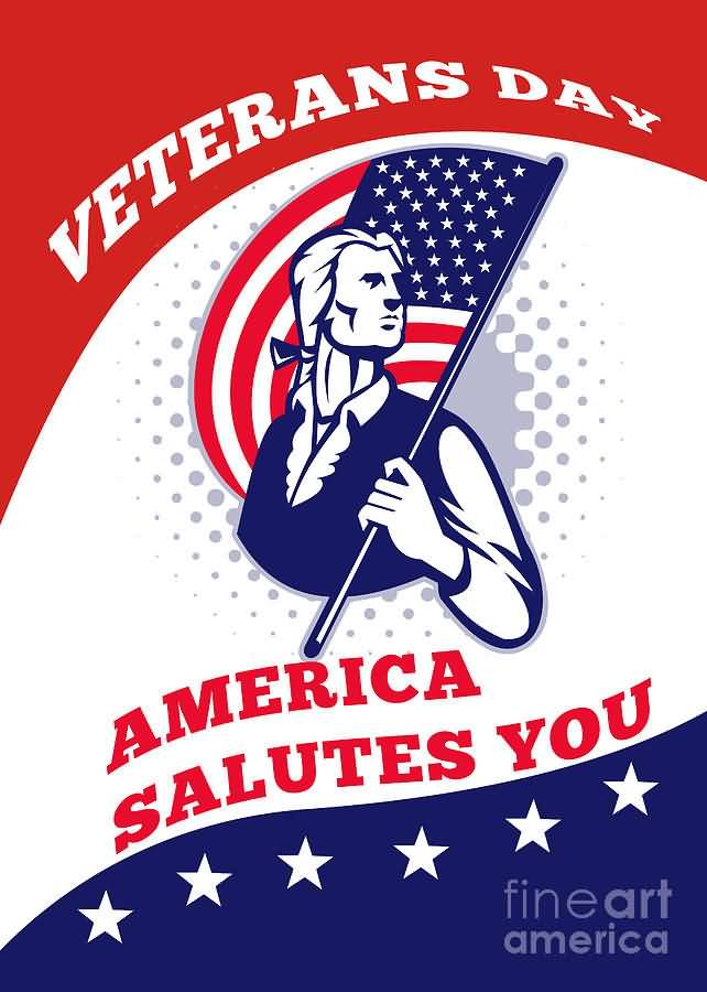 Veterans Day America Salutes You Poster