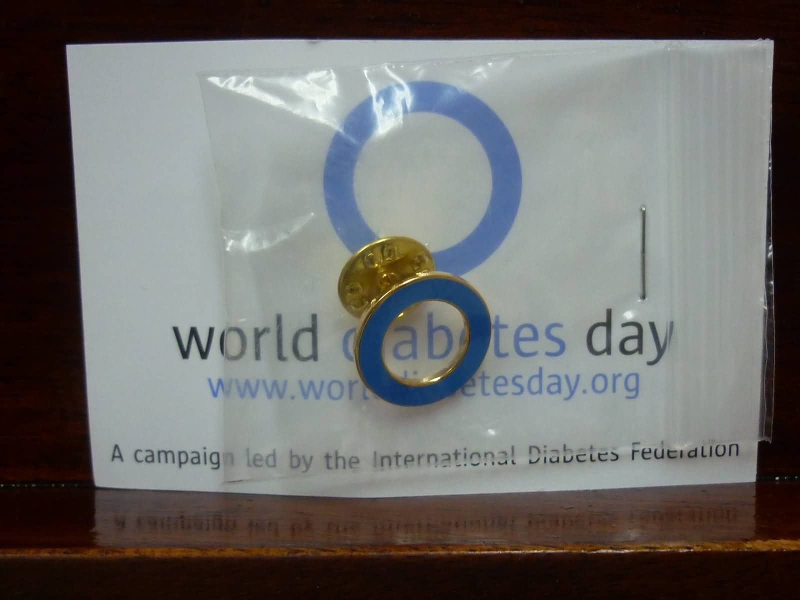 World Diabetes Day Blue Circle Pins Picture