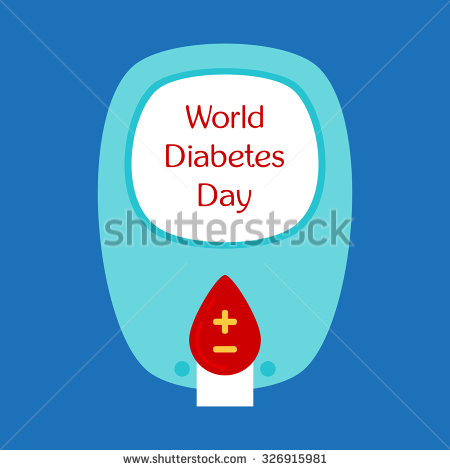 World Diabetes Day Glucose Meter Illustration