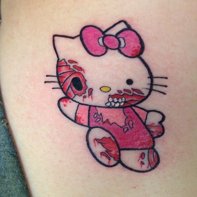 Zombie Hello Kitty Tattoo Image