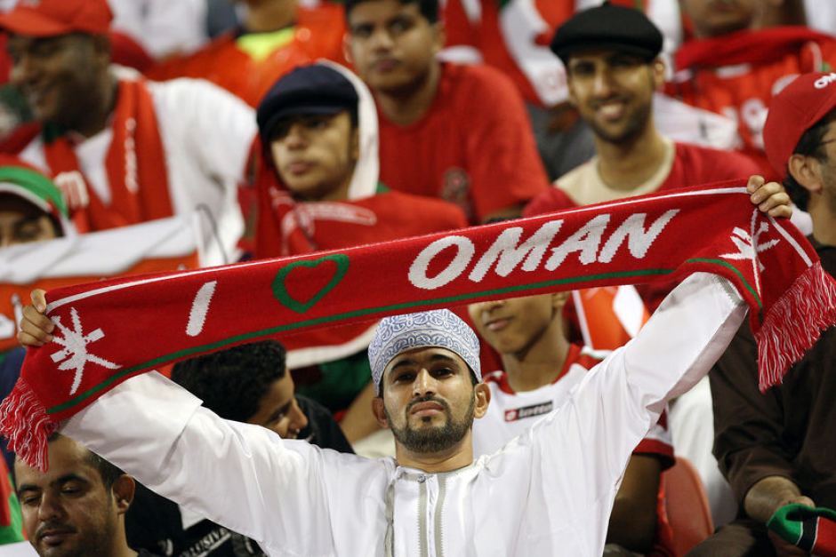 A Man With I Love Oman Muffler In Hand Ahead Of National Day Oman Celebration
