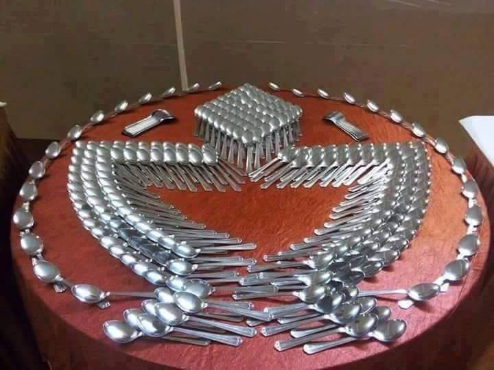 A unique design created with spoons