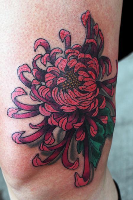 Awesome Chrysanthemum Tattoo