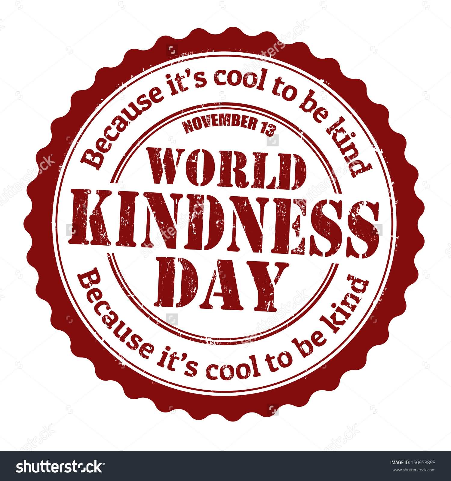 Because It’s Cool To Be Kin November 13 World Kindness Day Stamp Picture