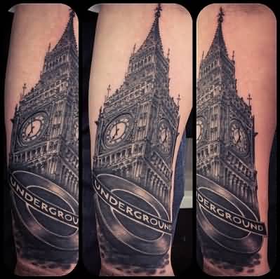 Big Ben London Tower Tattoo