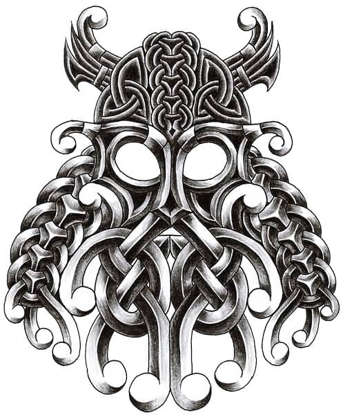 Black And Grey Celtic Tattoo Design
