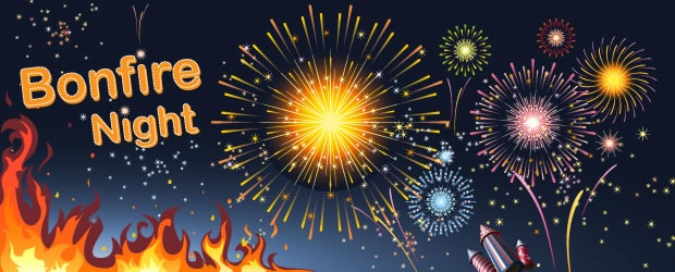 Bonfire Night Fireworks Banner Image