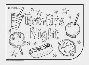 Bonfire Night Wishes Coloring Page Picture