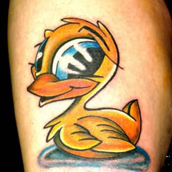 Colored Duck Tattoo Image