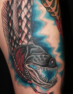 Dragon Fish Tattoo Design Idea