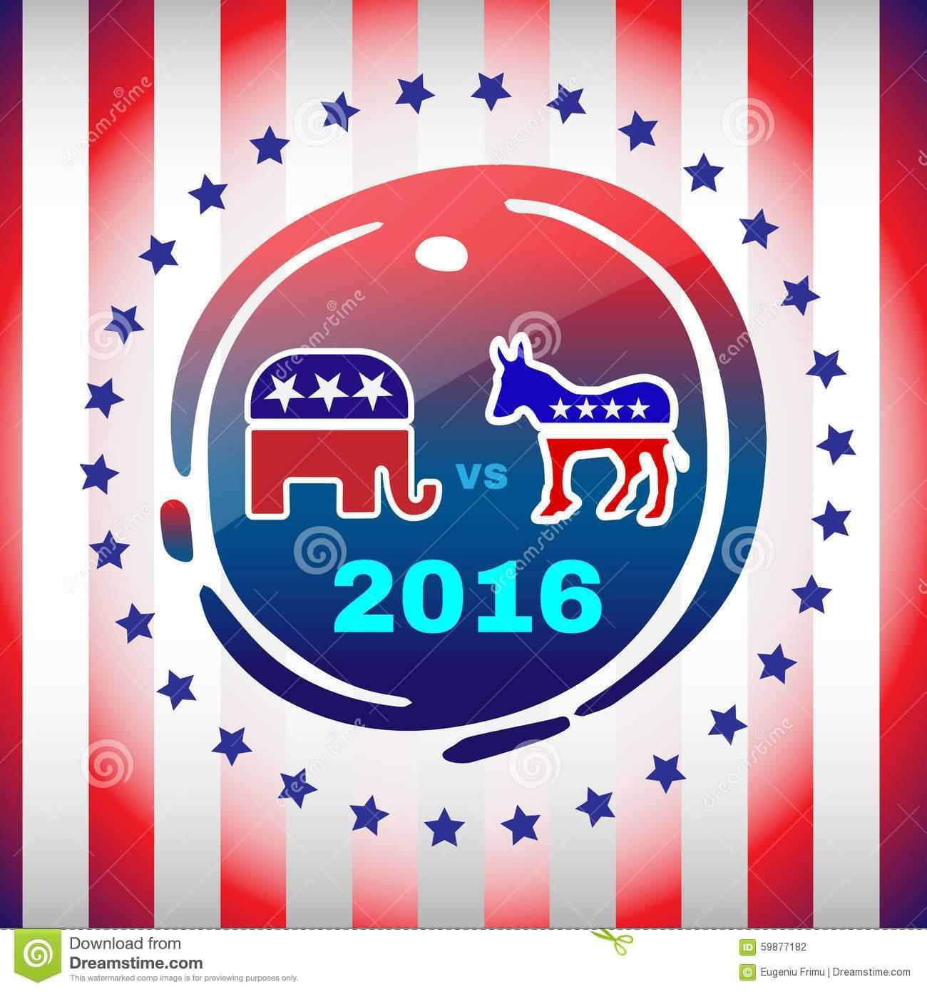 Election Day Campaign 2016 Banner Elephant Vs Donkey Picture