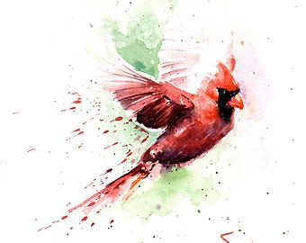 Flying Cardinal Tattoo Design