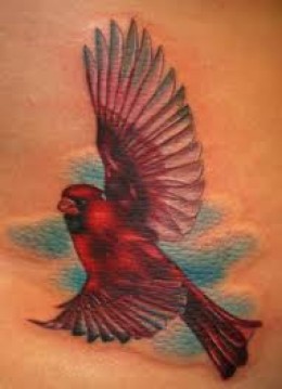 Flying Cardinal Tattoo Image