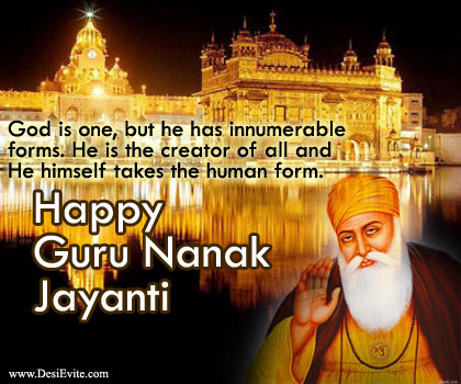 God Is One, But He Has Innumerable Forms. Happy Guru Nanak Jayanti
