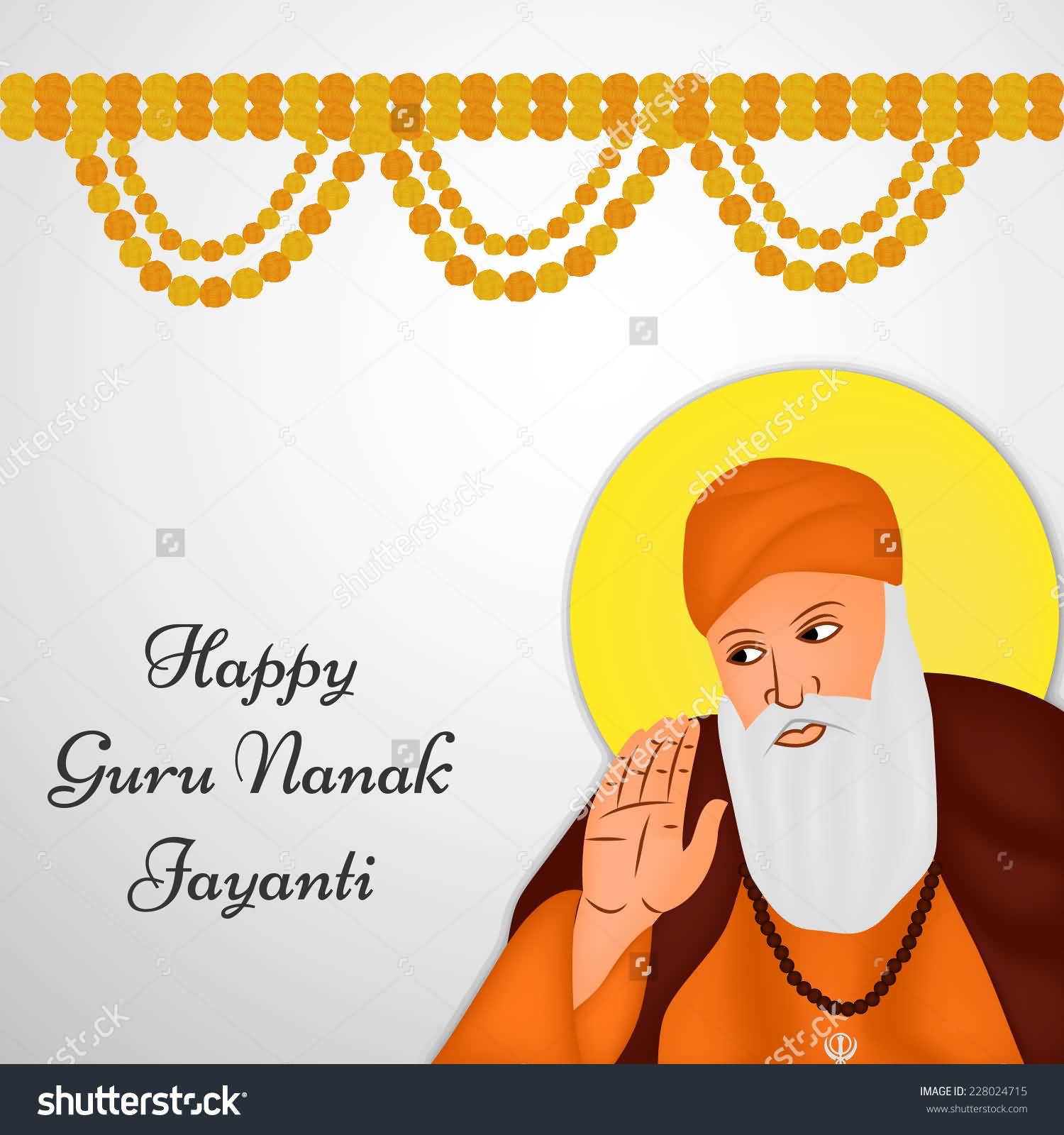 Happy Guru Nanak Jayanti Greeings Illustration