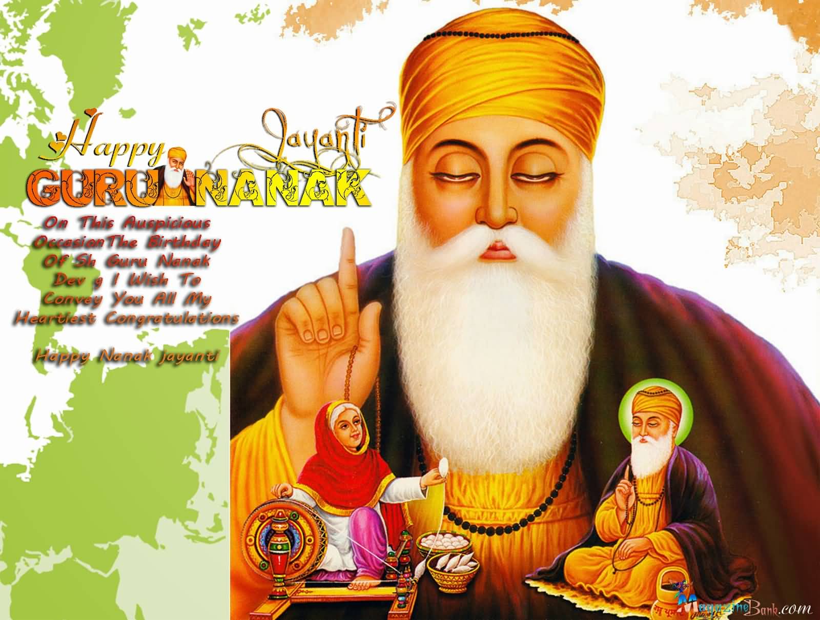 Happy Guru Nanak Jayanti On This Auspicious Occasion The Birthday Of Sh Guru Nanak Dev I Wish To Convey You All The Heartiest Congratulations Happy Guru Nanak Jayanti