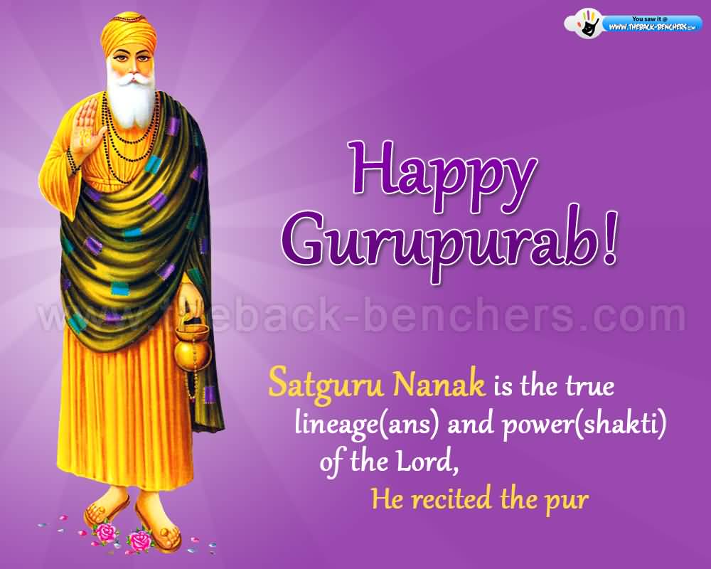 Happy Gurupurab Satguru Nanak Is The True Lineage And Power Of The Lord