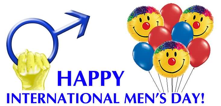 Happy International Men's Day Smiley Balloons Picture