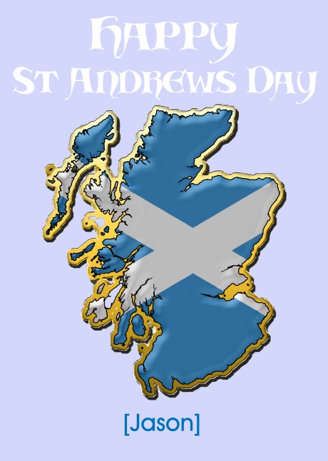 Happy St. Andrew's Day Scottish Map Picture