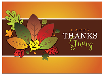 Happy Thanksgiving Autumn Leaves Card Picture