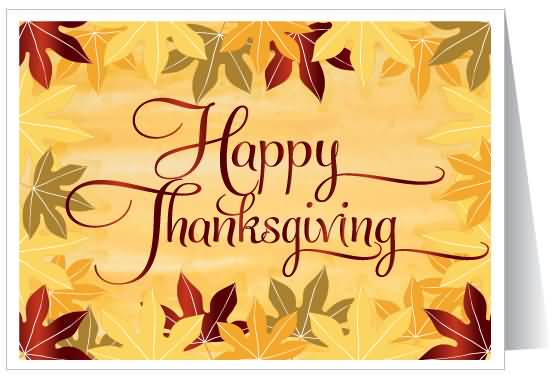 Happy Thanksgiving Beautiful Greeting Ecard