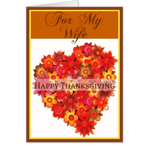 Happy Thanksgiving Greeting Card For My Wife
