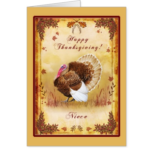 Happy Thanksgiving Greeting Card For Niece