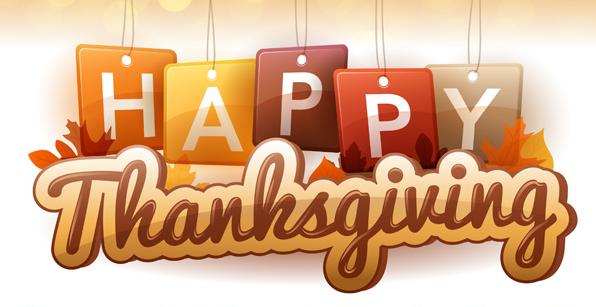Happy Thanksgiving Hanging Text Picture