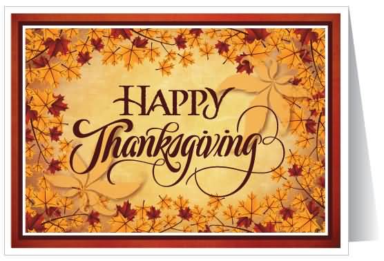 Happy Thanksgiving Traditional Beautiful Greeting Ecard