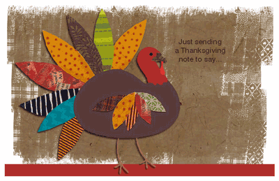 Happy Thanksgiving Wishes With Colorful Turkey On Greeting Card Picture
