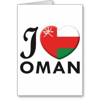 I Love Oman Happy National Day Greeting Card