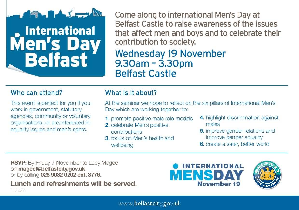 International Men's Day Belfast Poster